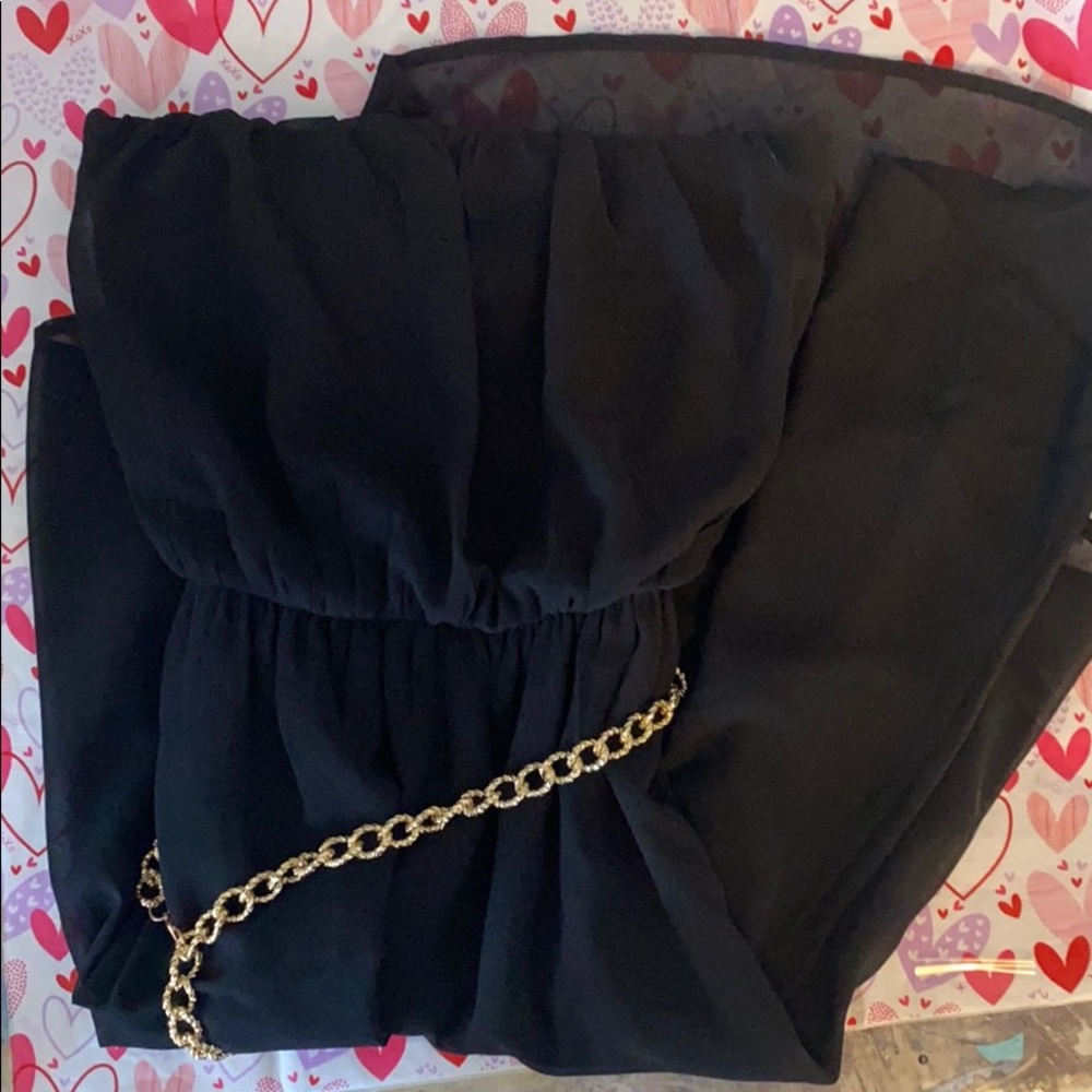 NWT Miss Avenue black and gold dress Size Sm